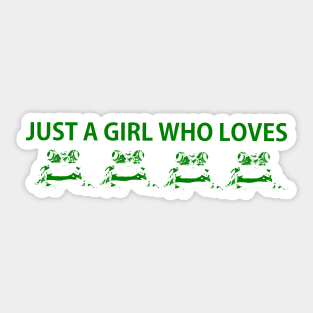 Just a girl who loves frogs (green) Sticker